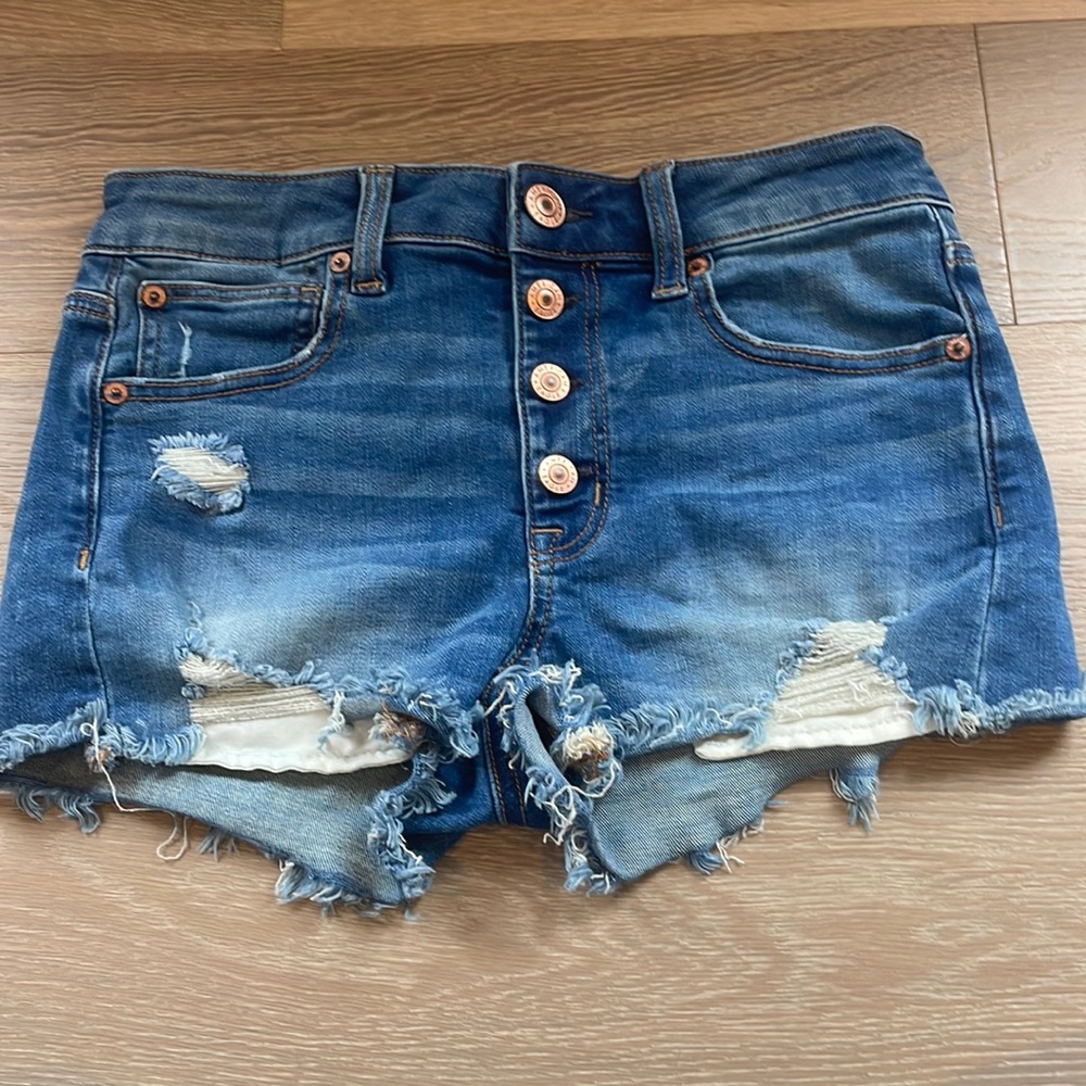 American Eagle Buttoned Jean Shorts